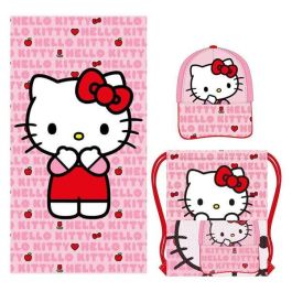 Toalla con saquito y gorra hello kitty 33x27x7 cm Toalla con saquito y gorra hello kitty 33x27x7 cm