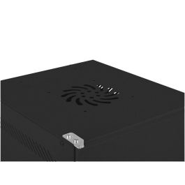 Lanberg WF10-2304-00B Armario Rack Mural 10 Pulgadas 4U IP20 Negro, Autoensamblable para IT/Telecomunicaciones, Puerta Cristal Templado 20kg