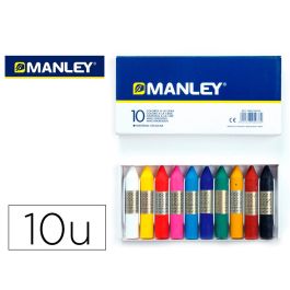 Manley Ceras 60 mm Colores Surtidos Estuche 10 Ud