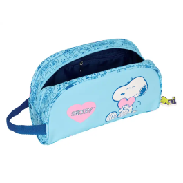 Neceser de Viaje Snoopy Love Azul claro 26 x 16 x 9 cm