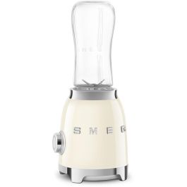 Smeg PBF01CREU Batidora de Vaso Personal 0.6L 300W Crema Acero Inoxidable para Batidos y Smoothies