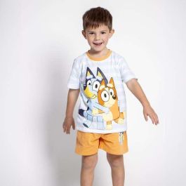 Cerdá Pijama Corto Single Jersey de Bluey para Niños - Talla 4 Años - Color Azul Claro