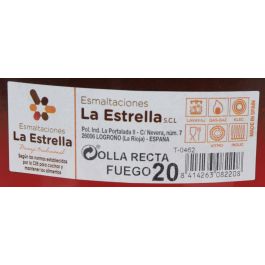 La Estrella Olla Recta con Tapa 20 cm - 3.5L (6 Unidades)