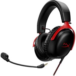 HP Cloud III Auriculares Gaming 7.1 Sonido DTS Headphone:X Inalámbrico USB-C Negro Rojo Over-Ear Cancelación Ruido Micrófono Boom Extraíble
