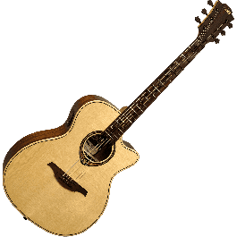 LAG Guitarra Acústica Auditorium Cutaway Tramontane 318 A/E - Natural con Electrónica Fishman Ink3