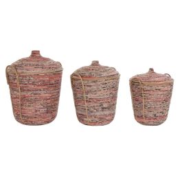 Cesta Boho DKD Home Decor Melocoton Natural 51 x 67 x 51 cm Set de 3 Precio: 181.61374. SKU: S3029006