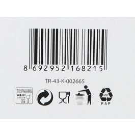 Lav Set de 6 Vasos Artemis de 415 ml, medidas 8,6 x 8,6 x 12 cm (8 Cajas)