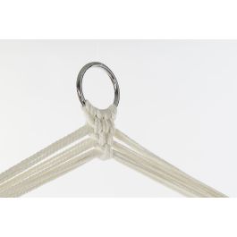 DKD Home Decor Silla Colgante para Terraza y Jardín Crudo Algodón Poliéster 100 x 50 x 130 cm