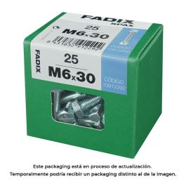 Fadix 10912292 Caja con 25 Tornillos Métricos de Cabeza Hexagonal con Tuerca, Acero Cincado M6 x 30mm Precio: 3.78999951. SKU: S7913714