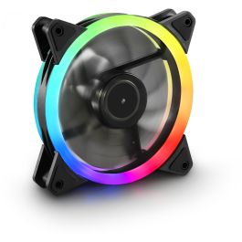 Sharkoon Shark Blades PWM Ventilador 12cm para Carcasa PC, Iluminación RGB Personalizable, 1400 RPM, Funcionamiento Suave y Silencioso
