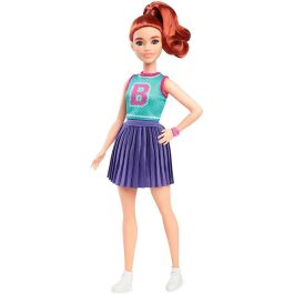 Barbie HYT90 Muñeca Fashionista Look Animadora: Pelo rojo, coleta tirabuzón, top deportivo, falda morada, reloj, zapatillas +3 años Precio: 11.49999972. SKU: B1EAHGWHLG