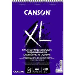 Bloc De Dibujo Canson Xl Fluid Mix Media Con Espiral Liso A4 250G 30H (Set de 5) Precio: 40.50000032. SKU: B19ZGSHSQ9