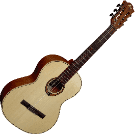 LAG Occitania 88 Guitarra Clásica 4/4 con Tapa de Abeto Engelmann Macizo, Fondo y Aros de Khaya, Acabado Brillante