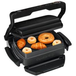 Tefal Tischgrill OptiGrill GC7148 Parrilla de sobremesa Negro, Acero Inoxidable, 600 cm², 6 Programas