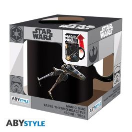 Abystyle Taza térmica Star Wars Space Battle 460ml, cambia de diseño con calor, King Size cerámica con licencia oficial