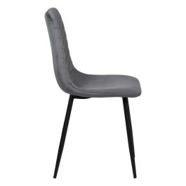 Silla Gris Terciopelo Contract 45 X 51 X 88,50 cm