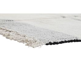 DKD Home Decor Alfombra Boho Blanco Gris 290 x 0.75 x 200 cm (2 Unidades) Algodón