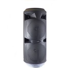 Inovalley KA03-XXL Altavoz Karaoke 450W Bluetooth V5.0 Luces LED Radio FM Entrada Micrófono TWS 2 Altavoces 8 Pulgadas