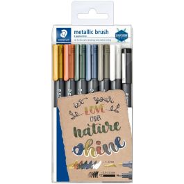 STAEDTLER Rotuladores Metálicos y Blancos Punta Pincel (6 Colores + 1 Pigmento Blanco) Precio: 31.58999998. SKU: B17A9X7ZWW
