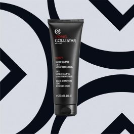 Collistar UOMO BODY Gel de Ducha 3 en 1 Hombre 250 ml con Bergamota Italiana para Cuerpo, Cabello y Piel Suave