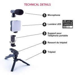 Vlogging Kit - Studio Creator - Podcast & Vlogging Kit con luz y micrófono - INF 033 - Toyes del canal Vlogging Kit - Studio Creator - Podcast & Vlogging Kit con luz y micrófono - INF 033 - Toyes del canal