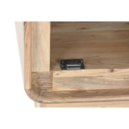 DKD Home Decor Mesita de Noche Moderna Cuadrada de Madera Acacia y MDF Natural 40x50x40 cm con 1 Puerta