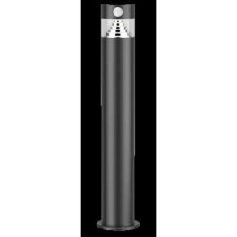 Galix G4585C Baliza solar de acero inoxidable, H50 cm, alta luminosidad con detector, 150 lúmenes