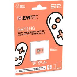 EMTEC M512GB UHS I U3 V30 A2 Tarjeta de Memoria Gaming 512GB Orange para Almacenamiento y Rendimiento Óptimo