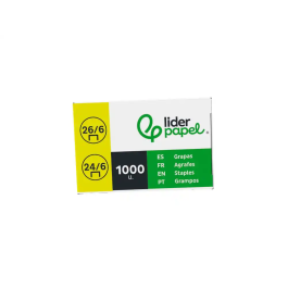 Liderpapel Grapadora Sobremesa Coral Capacidad +20 Hojas con Caja 1000 Grapas 26/6 y Extraegrapas