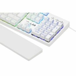 The G-Lab THE3760162051063 Teclado Gaming KEYZ RUBIDIUM Mecánico Interruptor Rojo RGB Con Cable Azerty Blanco con Reposamuñecas