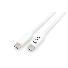 EQUIP 128362 Cable USB-C a USB-C 3.2 Gen 1 Macho/Macho 2 metros Blanco 60W PD