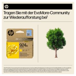 HP 924e Cartucho de Tinta Original EvoMore Amarillo Alto Rendimiento (XL) para HP