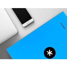 Antartik Carpeta A4 Forrada con 4 Anillas Redondas de 25 mm, Azul