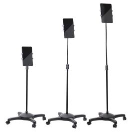 StarTech Carro/Soporte Móvil con Ruedas para Tablet, Altura Ajustable, Base con Ruedas Bloqueables para Tablets de 7 a 11 Pulgadas, Negro - 0.9 kg