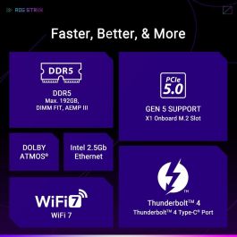 Asus ROG STRIX B860-F GAMING WiFi Placa base Intel B860 LGA 1851 (Socket V1) ATX