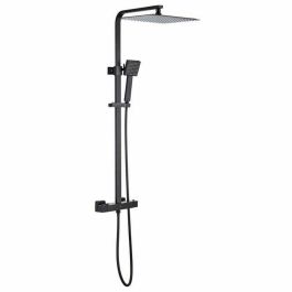 Columna de ducha OCEANIC - Mezclador termostático de cuerpo frío - Rociador alto cuadrado 30x30 cm - Negro mate Precio: 149.58999979. SKU: B1GF48RNC9