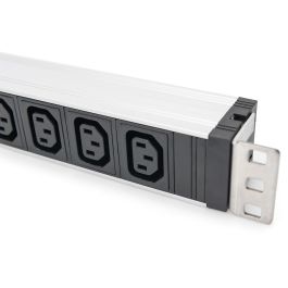 Digitus Regleta Enchufes PDU 1U Rack Aluminio 9x C13 10A 230V IEC C14 Monofásico Horizontal 48.3cm
