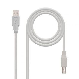 Nanocable 10.01.0102 Cable USB 2.0 para Impresora, Conectores USB A Macho a USB B Macho, 1 metro, Beige Nanocable 10.01.0102 Cable USB 2.0 para Impresora, Conectores USB A Macho a USB B Macho, 1 metro, Beige