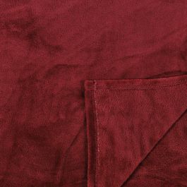 Home Deco Factory Manta Microfibra Burdeos 125x150 cm Suave y Cálida