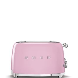 Smeg TSF03PKEU Tostadora 4 Rebanadas Doble Ranura 50s Style Rosa