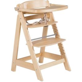 Roba ROB4005317310732 Trona SIT UP CLICK & FUN con bandeja extraíble, altura regulable, hasta 70kg, madera natural