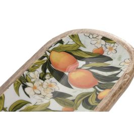 DKD Home Decor Bandeja Tropical Multicolor Mango 30 x 10 x 2.5 cm