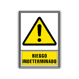 Archivo 2000 Pictograma Riesgo Indeterminado PVC Amarillo Luminiscente 210x297 mm