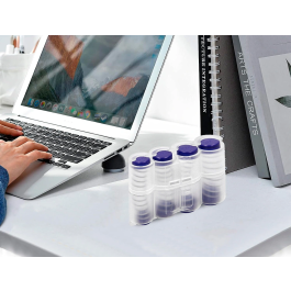 Q-connect Portamonedas con Muelle Válido para 8 Fracciones de Euros Ideal Taxistas Camareros