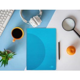 Liderpapel Libreta A4 90gr Pauta 5 2,5mm con Margen y Tapa de Plástico Colores Surtidos 48 Hojas