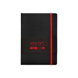 Cuaderno Con Gomilla Antartik Notes Tapa Blanda A5 Hojas Puntos Negro Y Rojo 80 Hojas 80 gr Fsc