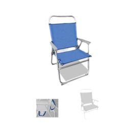 Silla playa aluminio fija azul, con asa para transportar 88x56'50x51 cm Precio: 28.88999993. SKU: B1CNKVRYT9
