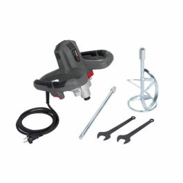 Powerplus POWE80070 Mezclador de Concreto y Pintura 1200W, Agitador 120mm x 590mm, Control Velocidad Electrónico 0-700 rpm, Caja Engranajes Aluminio