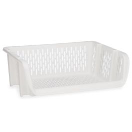 Cesta para verduras Kinvara Q-SHELF-1 Blanco Polipropileno 30 x 13,5 x 38,7 cm (24 Unidades)