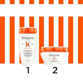 Kérastase Nutritive Bain Satin Riche Estuche - Set Champú 250ml + Mascarilla 200ml para Cabello Muy Seco y Nutrición Intensa Kérastase Nutritive Bain Satin Riche Estuche - Set Champú 250ml + Mascarilla 200ml para Cabello Muy Seco y Nutrición Intensa